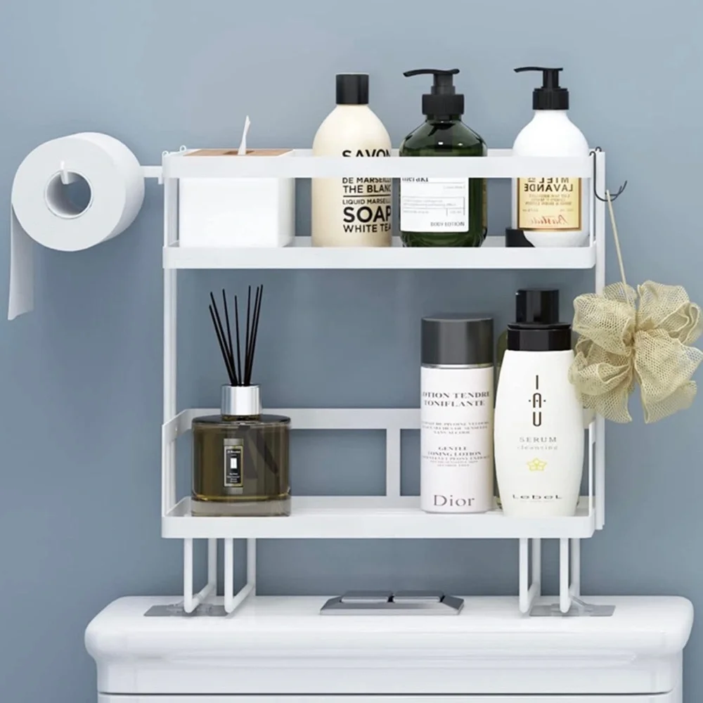 2 Tier Over The Toilet Bathroom Organizer